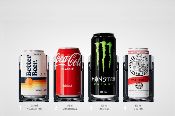 Cross-section of coffee cup and drinks cup holding various drinks