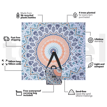 XL Sound of Summer - Recycled Sand Free Beach Blanket