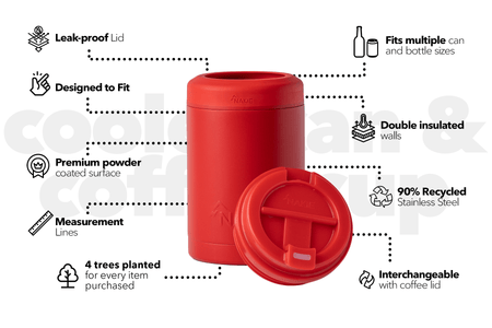 Campfire Red - Cooler & Coffee Cup