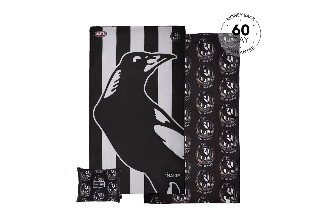 Collingwood Magpies - AFL Recycled Sand Free Beach Towel