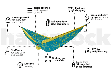 Cricket Australia Recycled Hammock with Straps