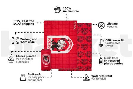 Dragons - NRL Sustainable Down Puffy Blanket