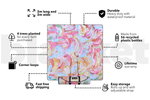 Colorful abstract swirl picnic blanket with corner loops and carrying strap, 2m x 2m. preview #5