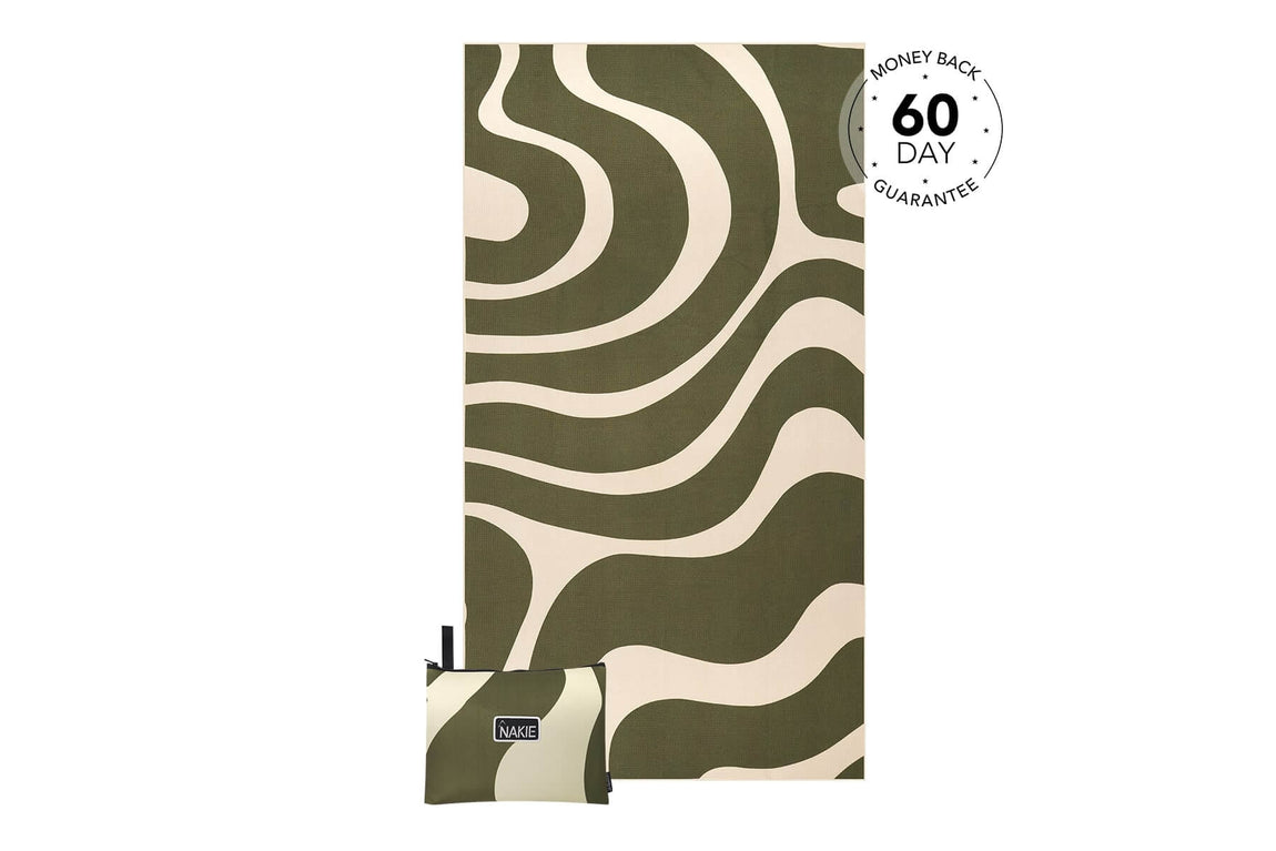 Eucalyptus Green - Recycled Sand Free Beach Towel
