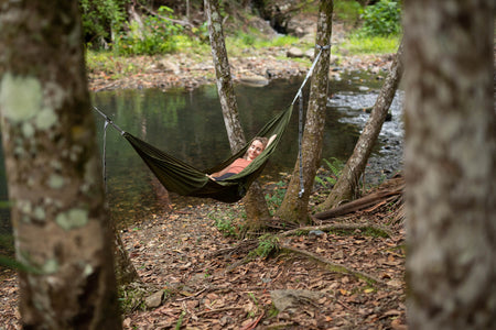 Ultra Light Olive - Recycled Hammock with Straps