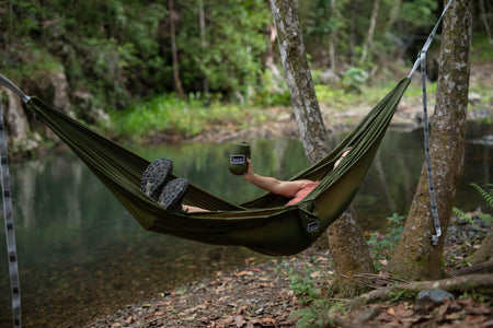 Ultra Light Olive - Recycled Hammock with Straps