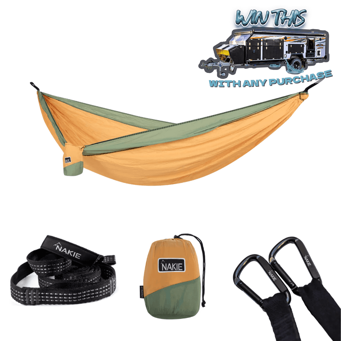 Golden Mango - Recycled Hammock with Straps