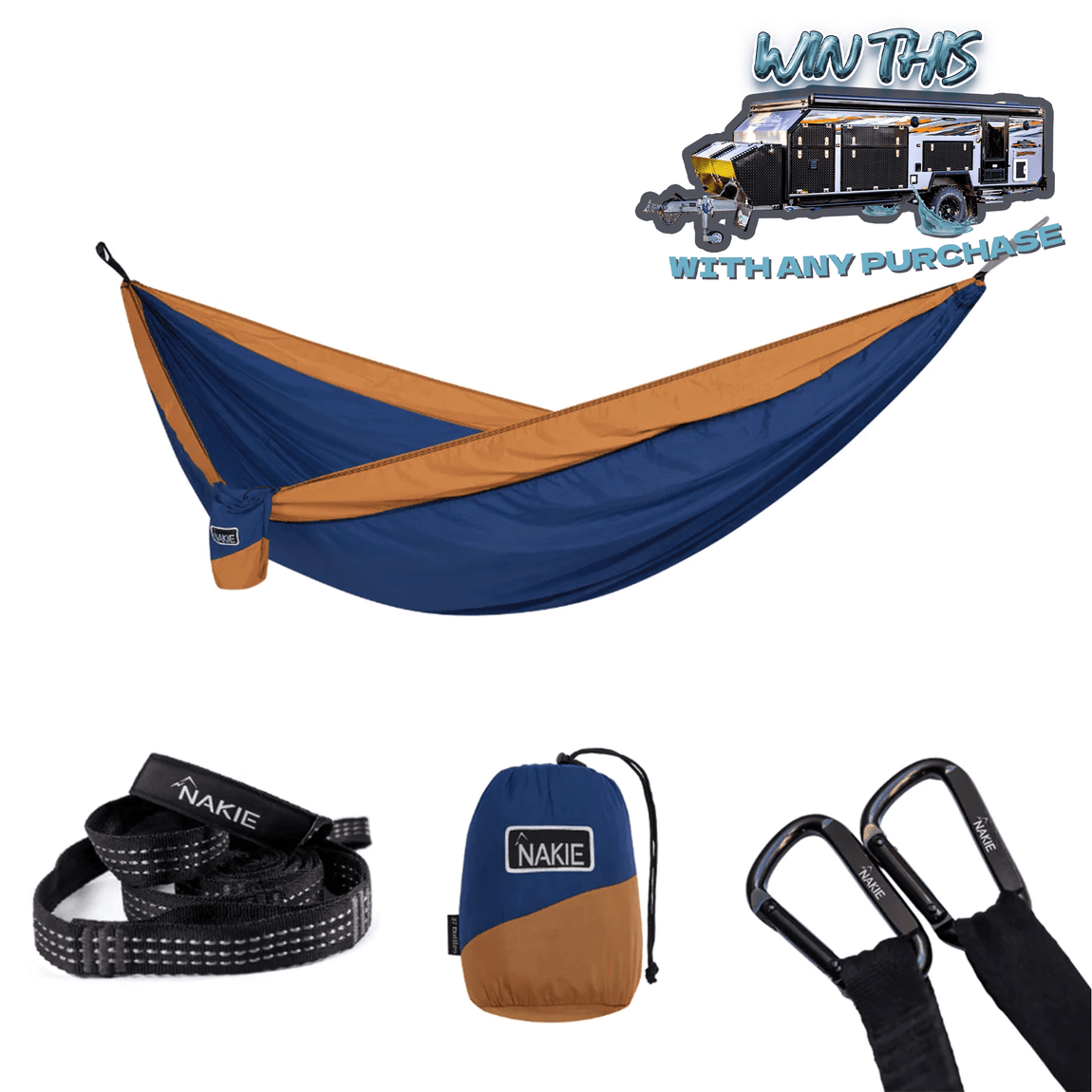 River Blue - Recycled Hammock with Straps