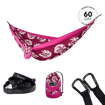 Manly Sea Eagle NRL Nakie Hammock with accessories on a white background
