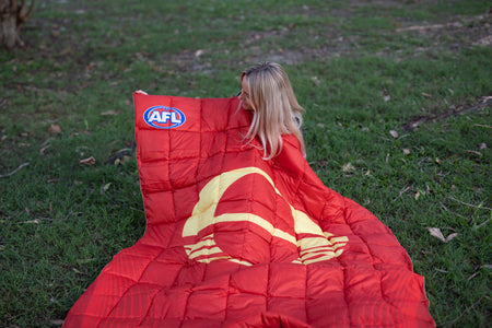 Gold Coast SUNS - AFL Sustainable Down Puffy Blanket