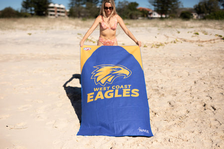 West Coast Eagles - AFL Recycled Sand Free Beach Towel