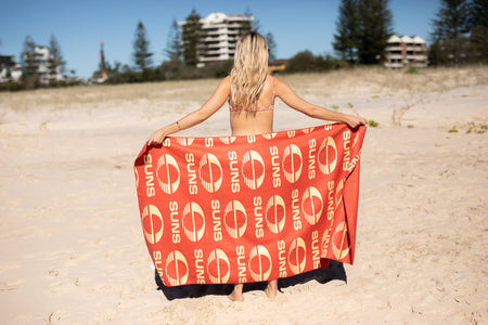 Gold Coast SUNS - AFL Recycled Sand Free Beach Towel