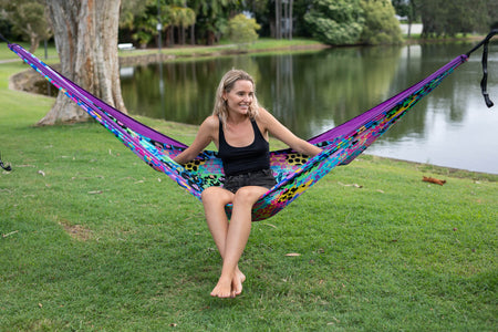 Kasey Rainbow - Recycled Hammock with Straps