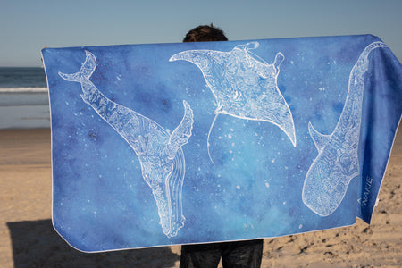 Underwater Magic - Recycled Sand Free Beach Towel