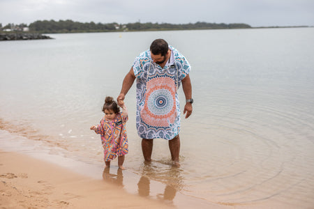 Rosy Tides - Kids Hooded Towel Recycled Sand Free