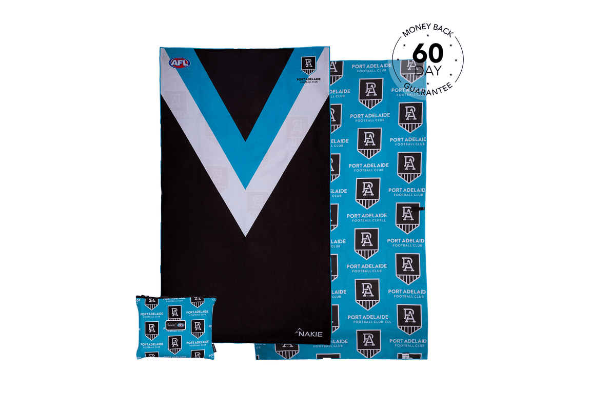 Port Adelaide Power - AFL Recycled Sand Free Beach Towel