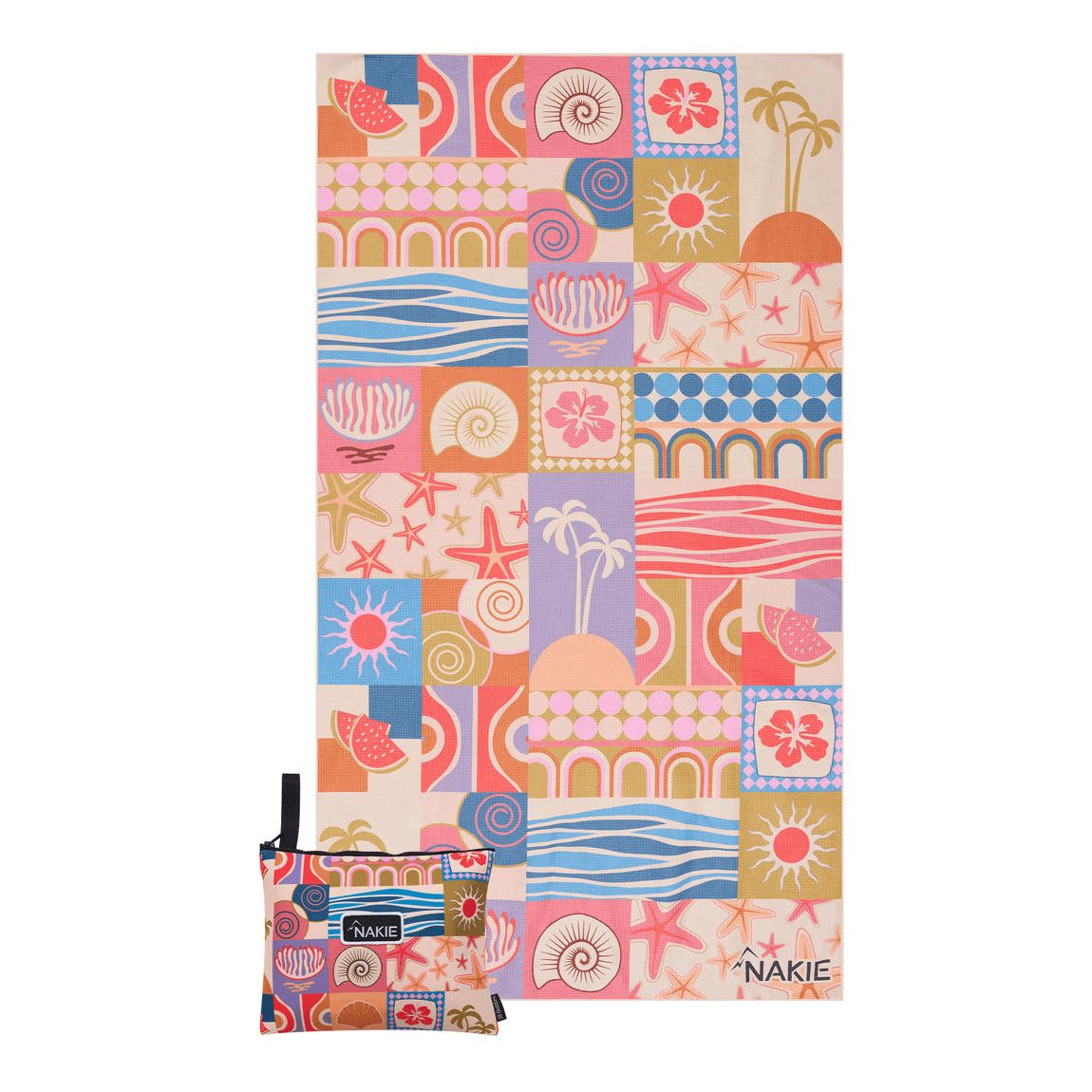 Retro Shores - Recycled Sand Free Beach Towel