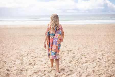 Retro Shores - Hooded Towel Recycled Sand Free