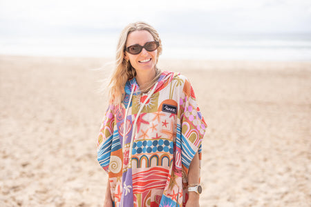 Retro Shores - Hooded Towel Recycled Sand Free