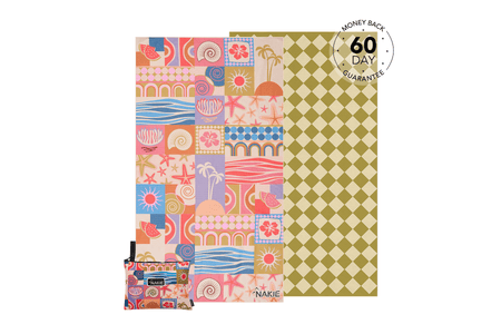 Retro Shores - Recycled Sand Free Beach Towel