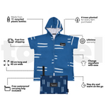 Salty Waves - Kids Hooded Towel Recycled Sand Free preview #3