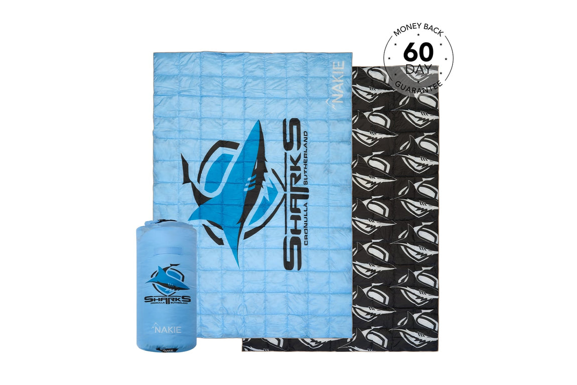 Sharks - NRL Sustainable Down Puffy Blanket