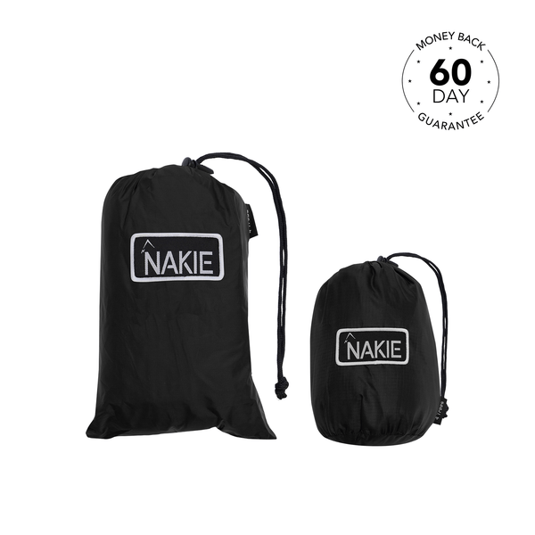 Studio shot presenting Nakie's bug net and tarp combination